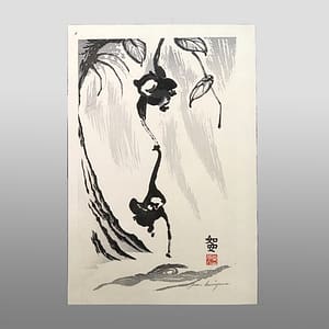 Joan Kuriyama, shin-hanga: <BR>"Monkeys"
